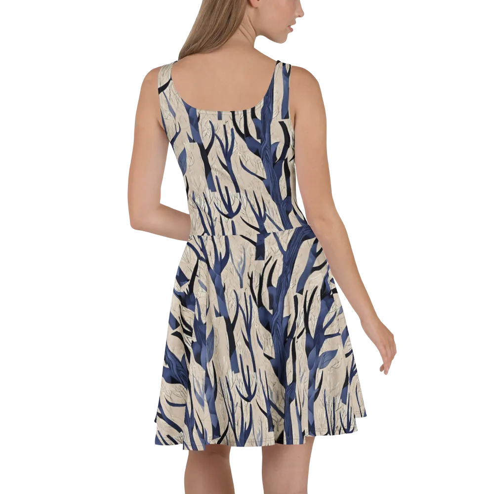 Midnight Thicket on Skater Dress — Back