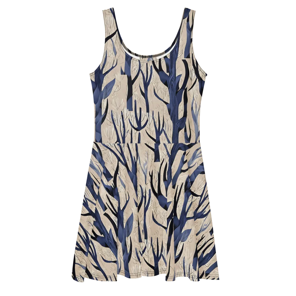 Midnight Thicket on Skater Dress — Front