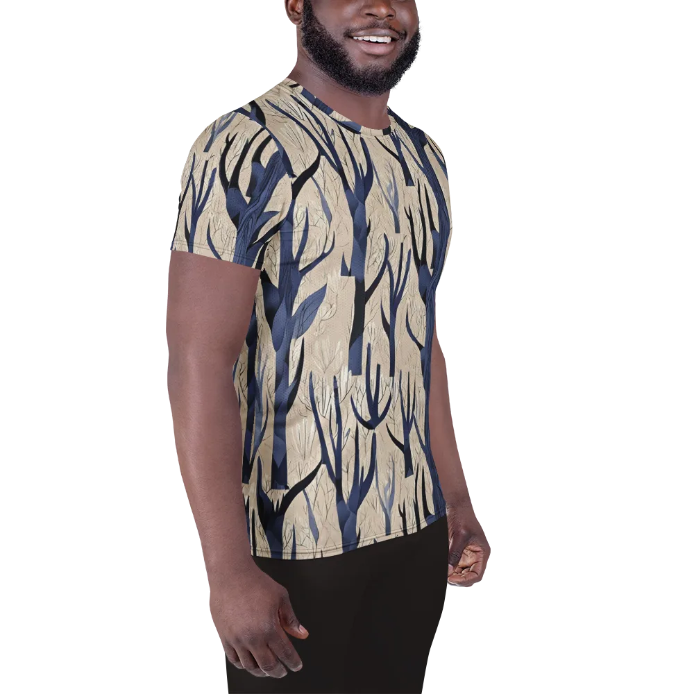 Midnight Thicket on Men's Athletic T-Shirt — Right