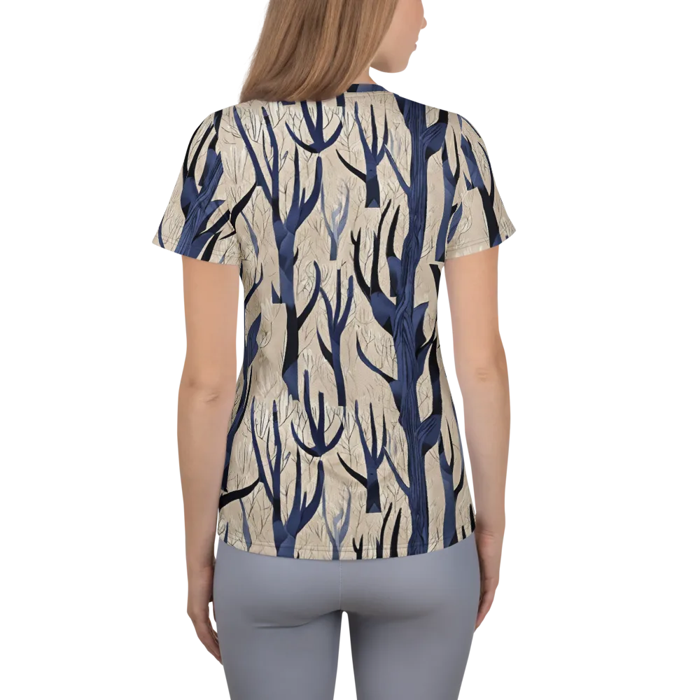 Midnight Thicket on Women's Athletic T-Shirt — Back
