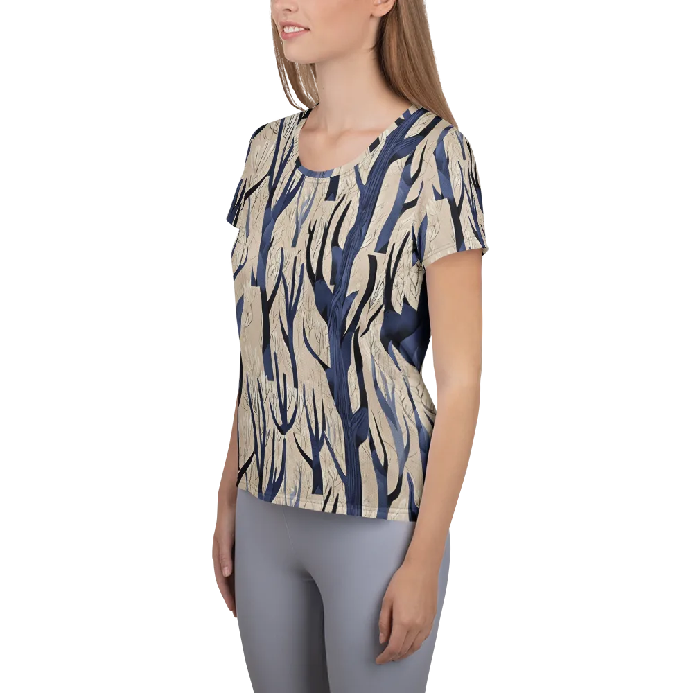 Midnight Thicket on Women's Athletic T-Shirt — Left