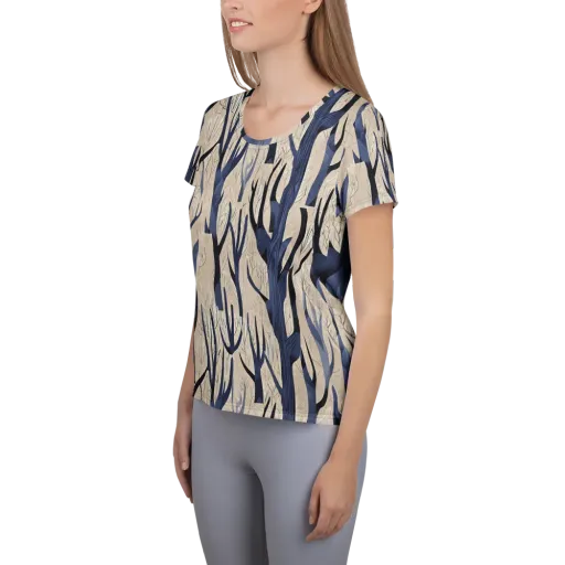 Midnight Thicket on a Women's Athletic T-Shirt