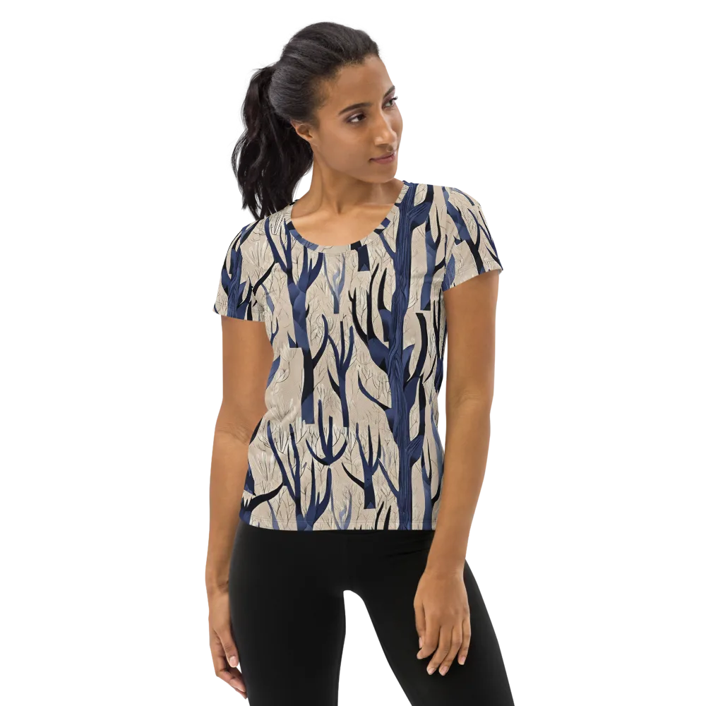 Midnight Thicket on Women's Athletic T-Shirt — Front
