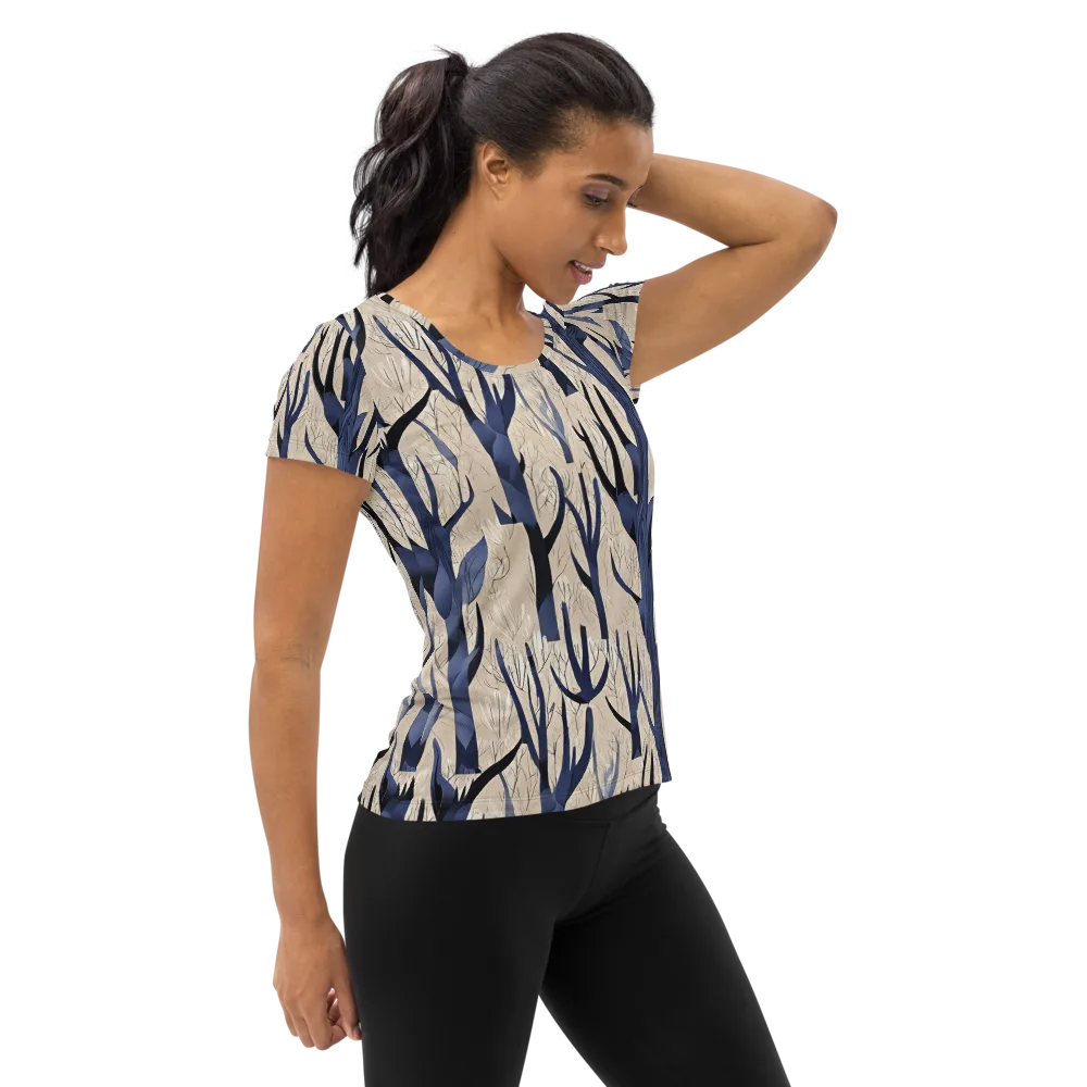 Midnight Thicket on Women's Athletic T-Shirt — Right
