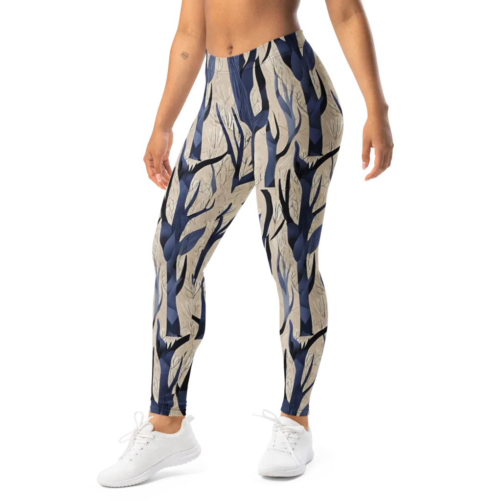 Midnight Thicket on Leggings — Left Front
