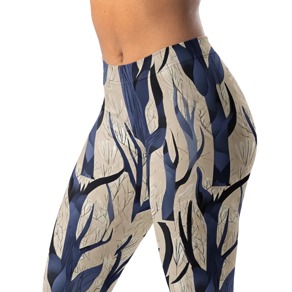 Midnight Thicket on Leggings — Left Front