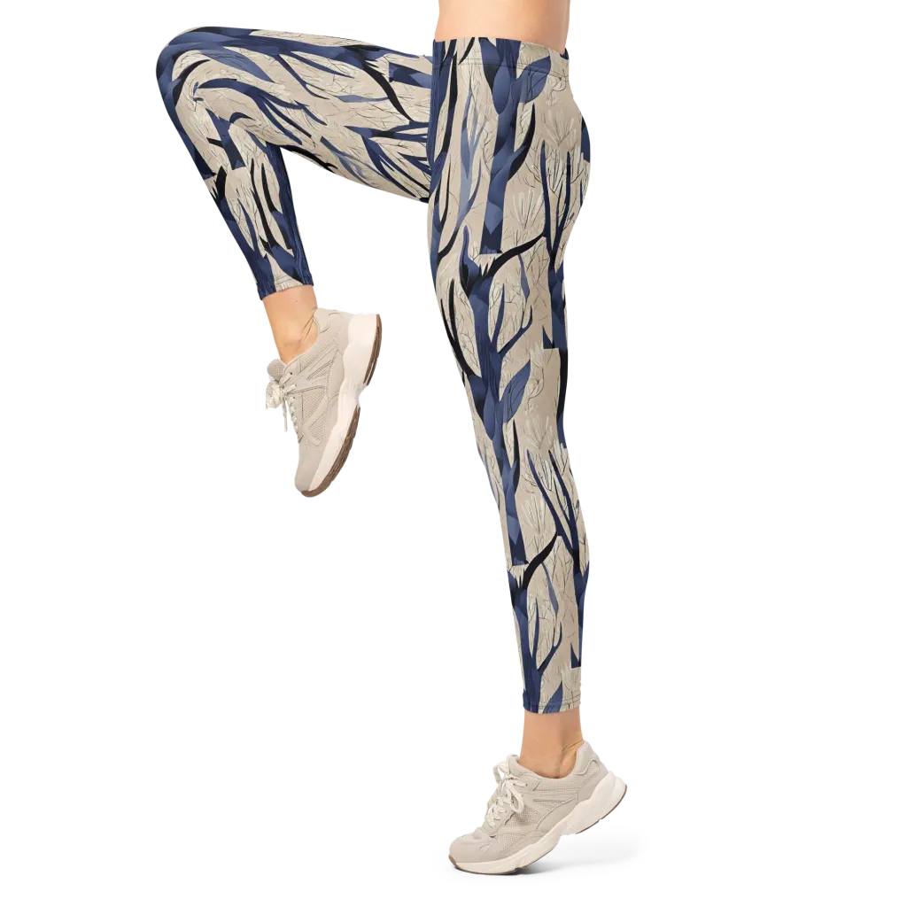 Midnight Thicket on Leggings — Left