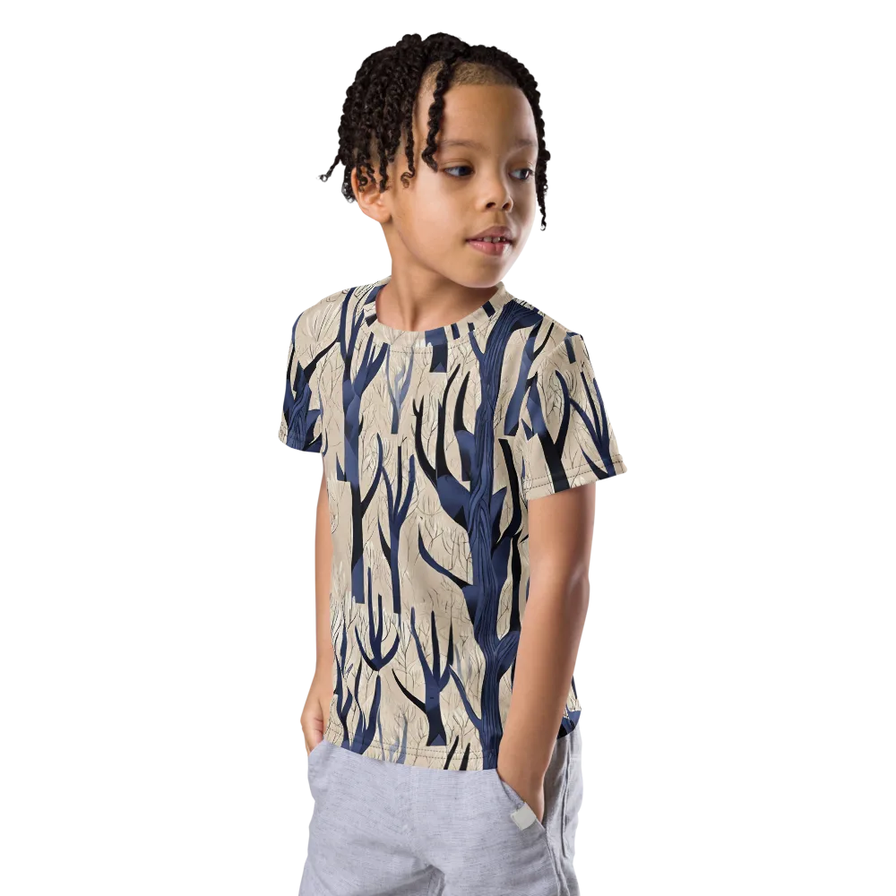 Midnight Thicket on Kids Crew Neck T-Shirt — Left Front