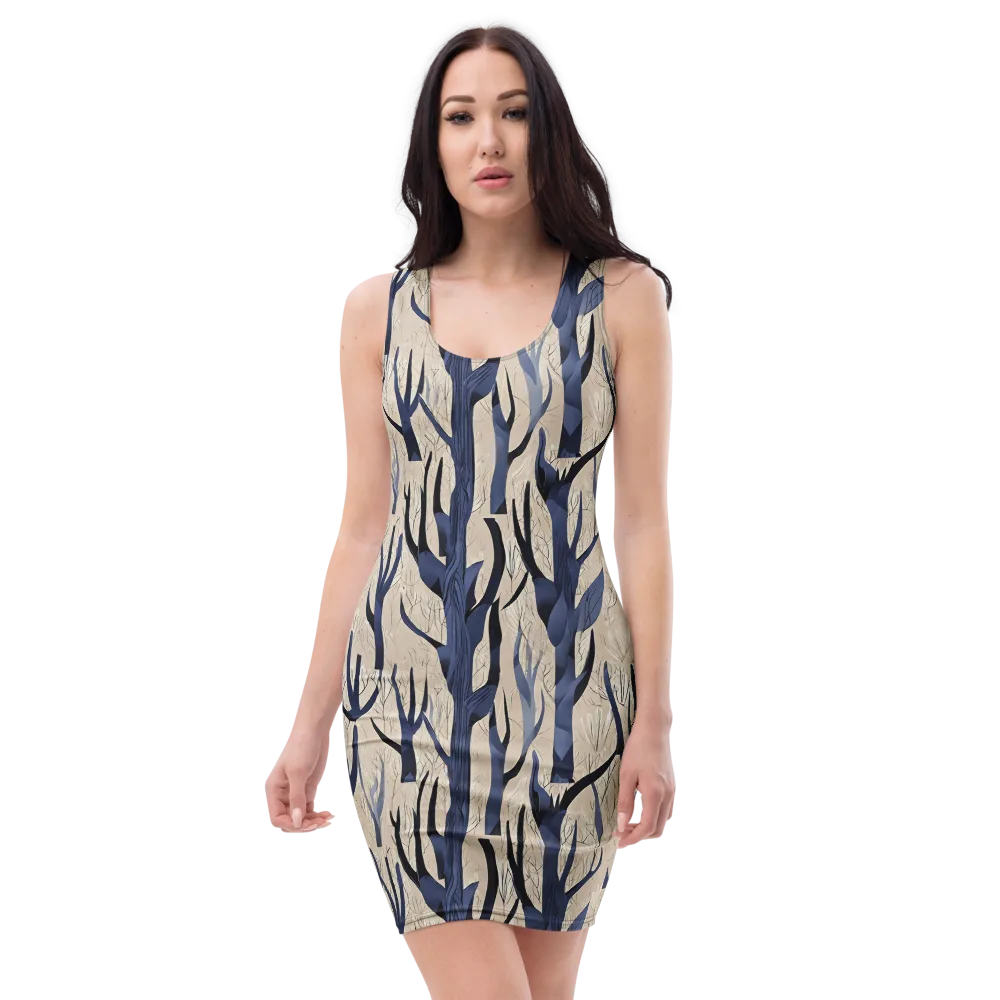 Midnight Thicket on Bodycon Dress — Front