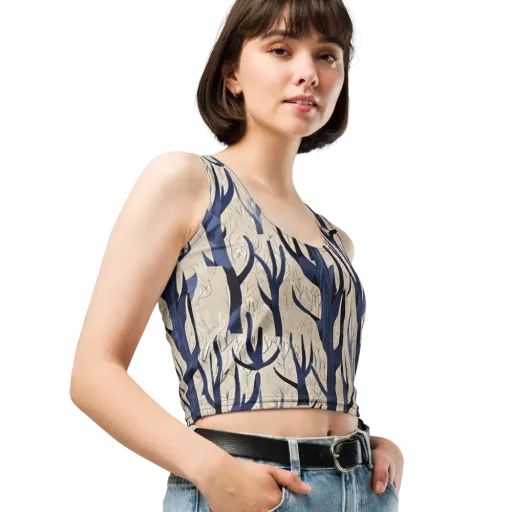 Midnight Thicket on a Crop Top