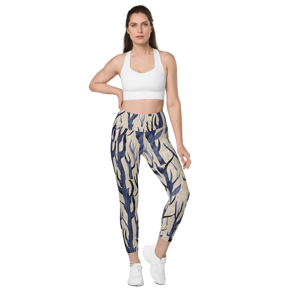 Midnight Thicket on Leggings with Pockets — Front