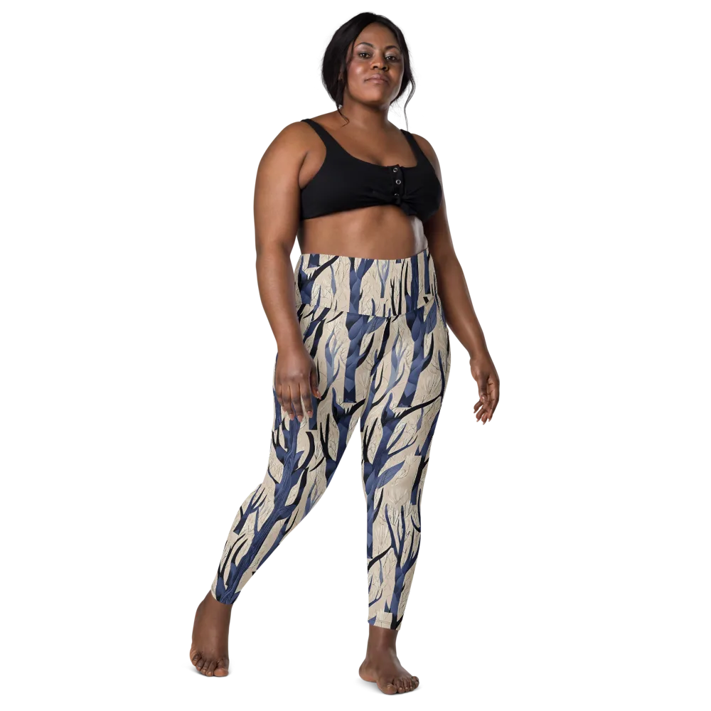 Midnight Thicket on Leggings with Pockets — Front