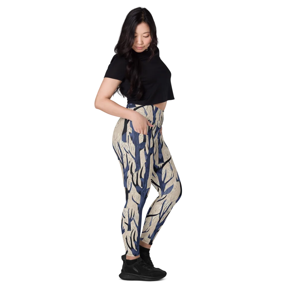 Midnight Thicket on Leggings with Pockets — Right