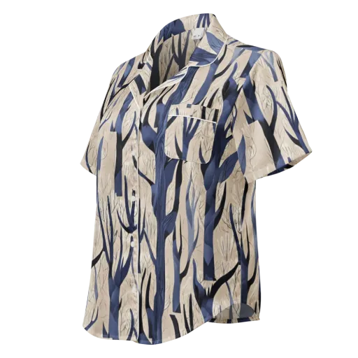 Midnight Thicket on a Women's Short Sleeve Pajama Top