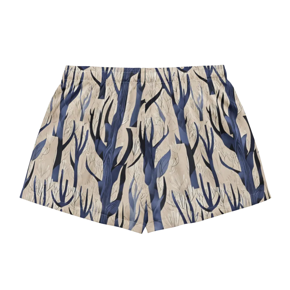 Midnight Thicket on Women's Pajama Shorts — Back