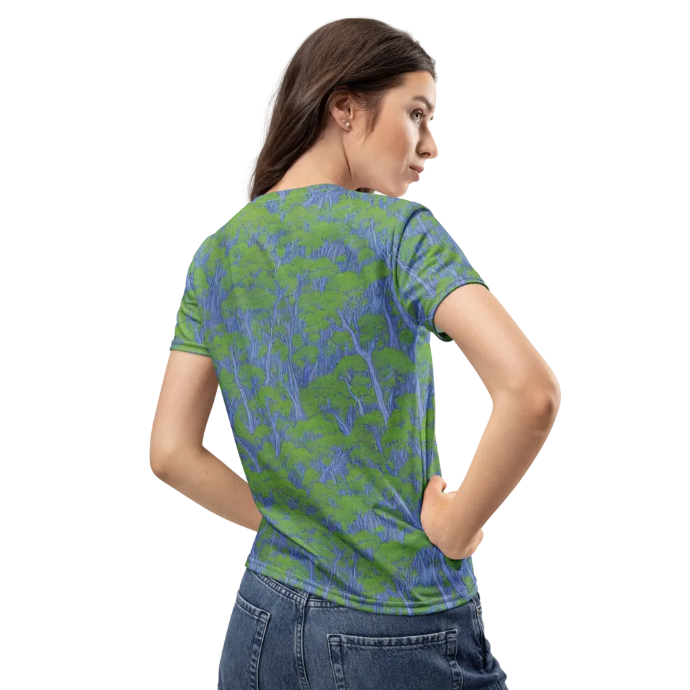 Bluegum Canopy on Women's Crew Neck T-Shirt — Back