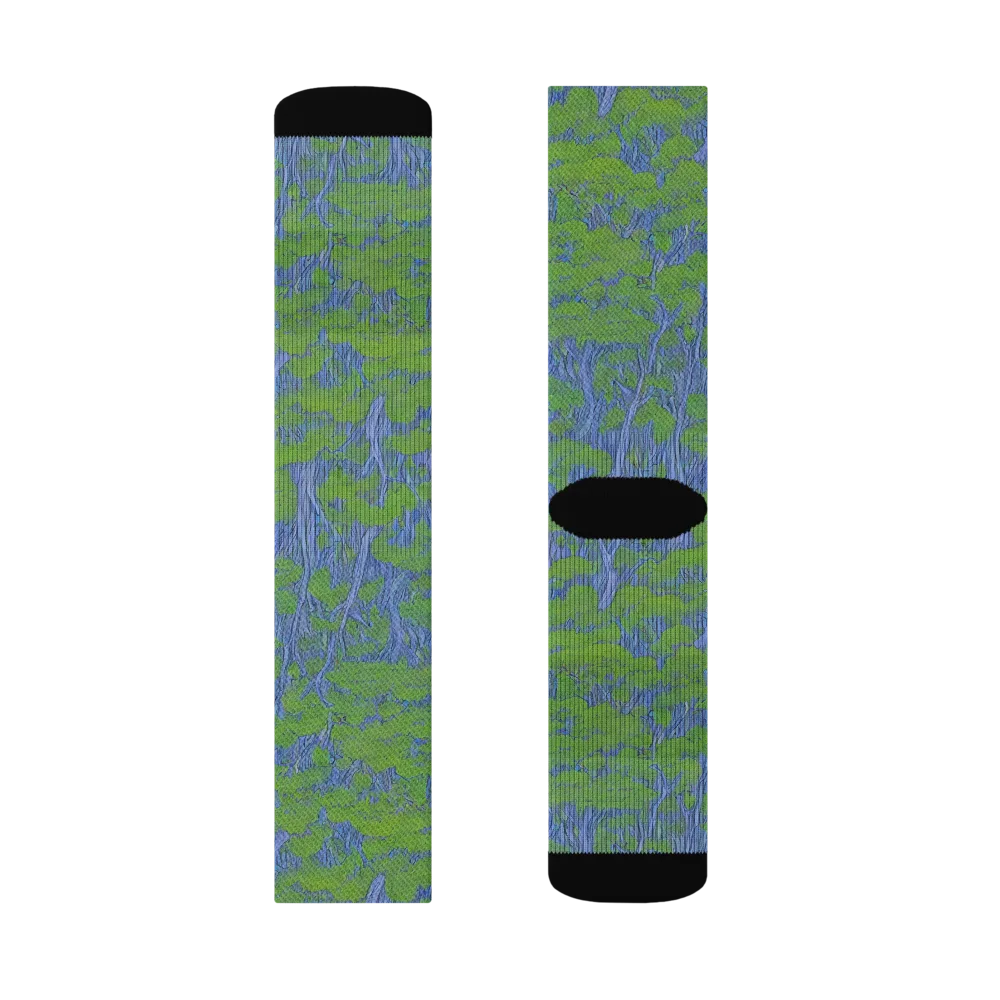 Bluegum Canopy on Socks — Left Sock