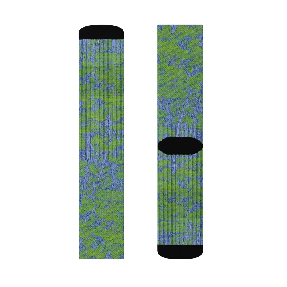 Bluegum Canopy on Socks — Right Sock