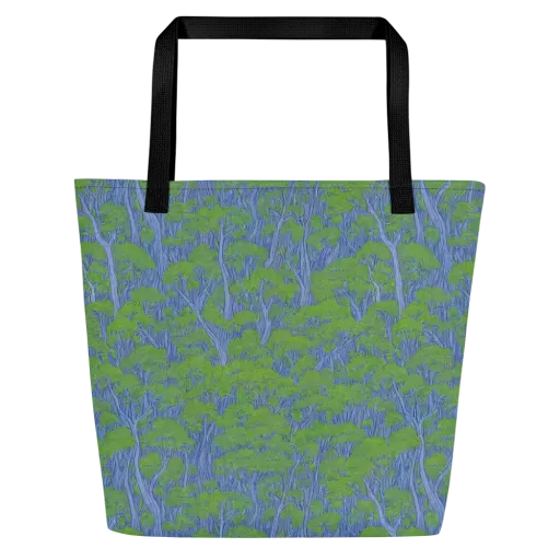 Bluegum Canopy on a Large Tote Bag W/ Pocket