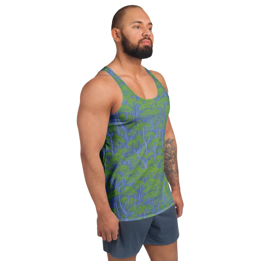 Bluegum Canopy on Men's Tank Top — Right Front