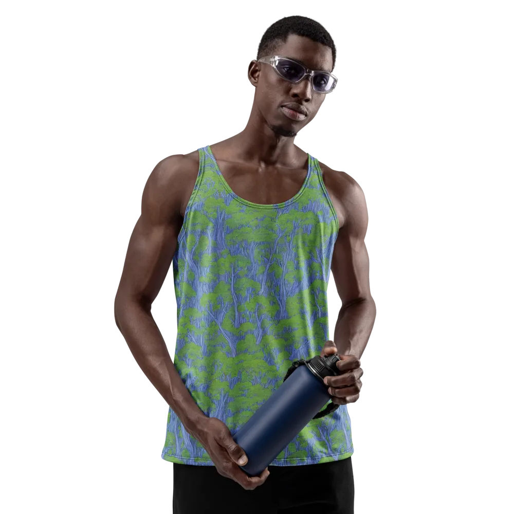 Bluegum Canopy on Men's Tank Top — Front