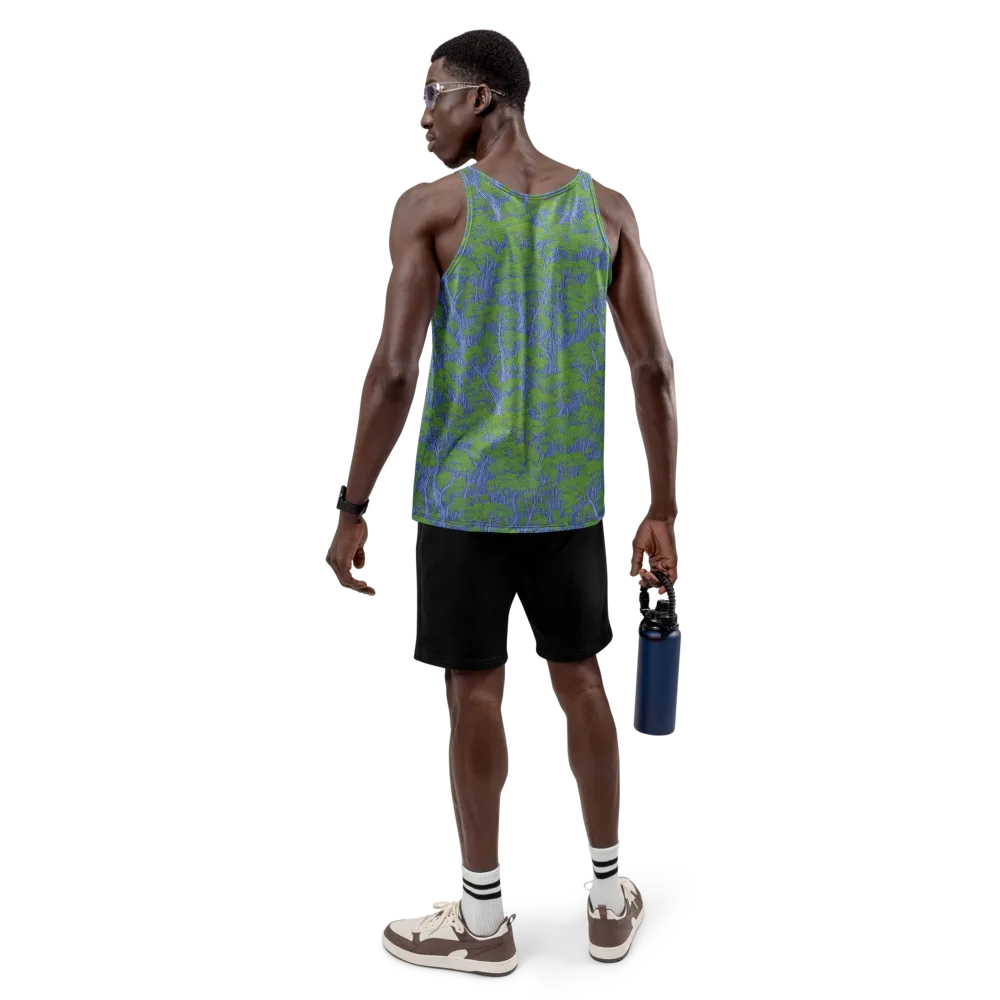 Bluegum Canopy on Men's Tank Top — Back