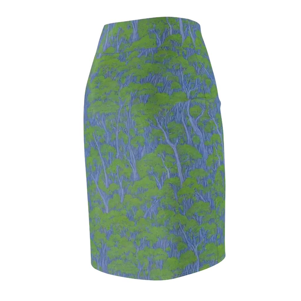 Bluegum Canopy on Pencil Skirt — Back Side