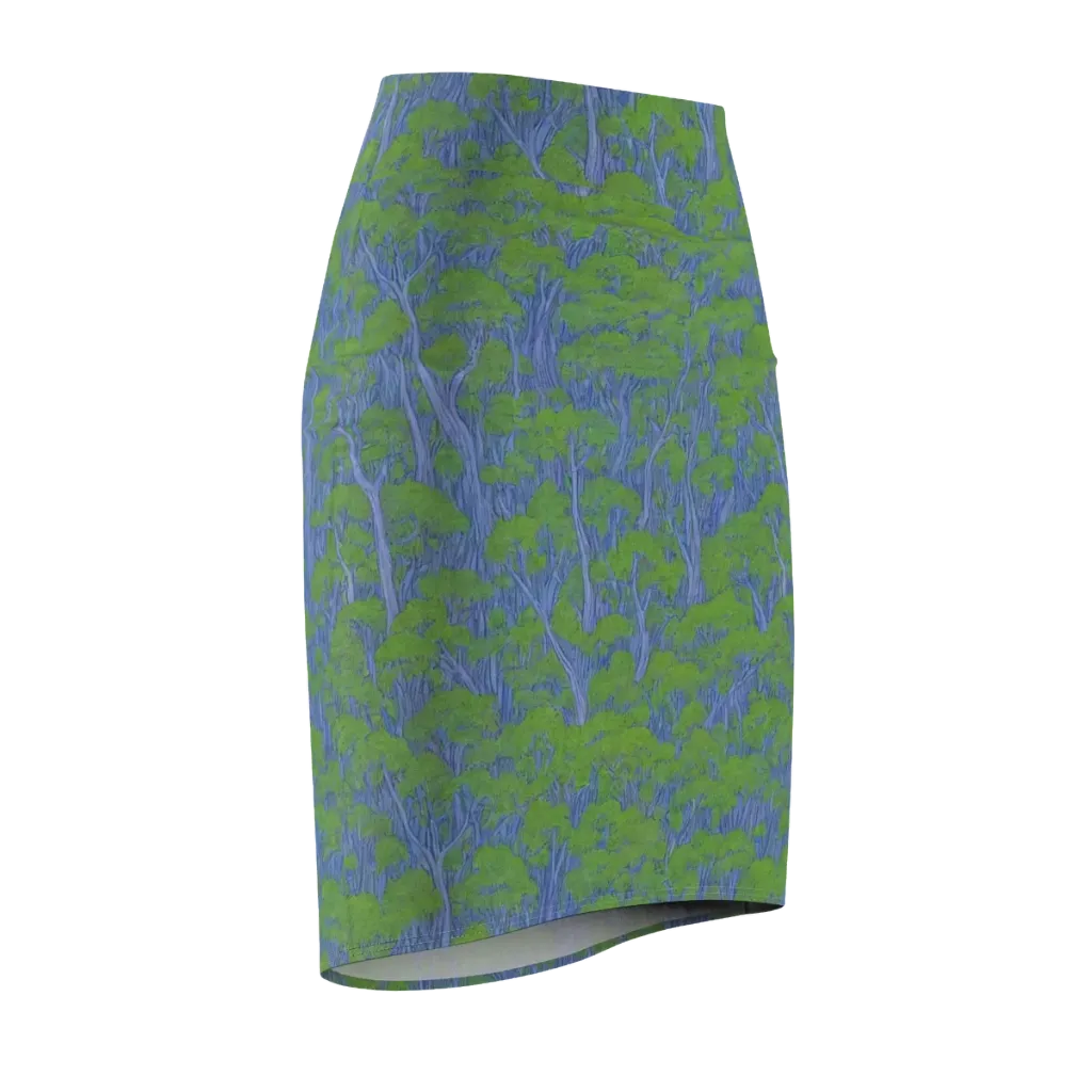 Bluegum Canopy on Pencil Skirt — Front Side