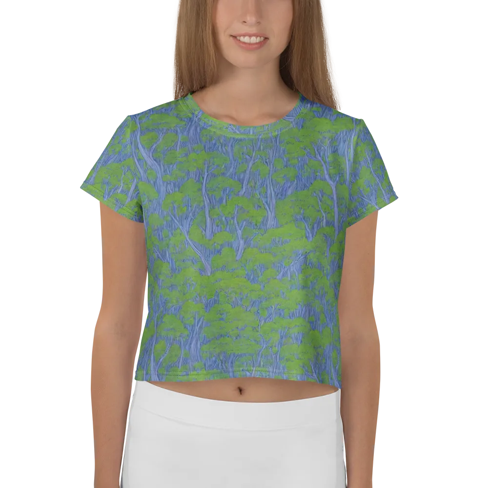 Bluegum Canopy on Crop Tee — Front