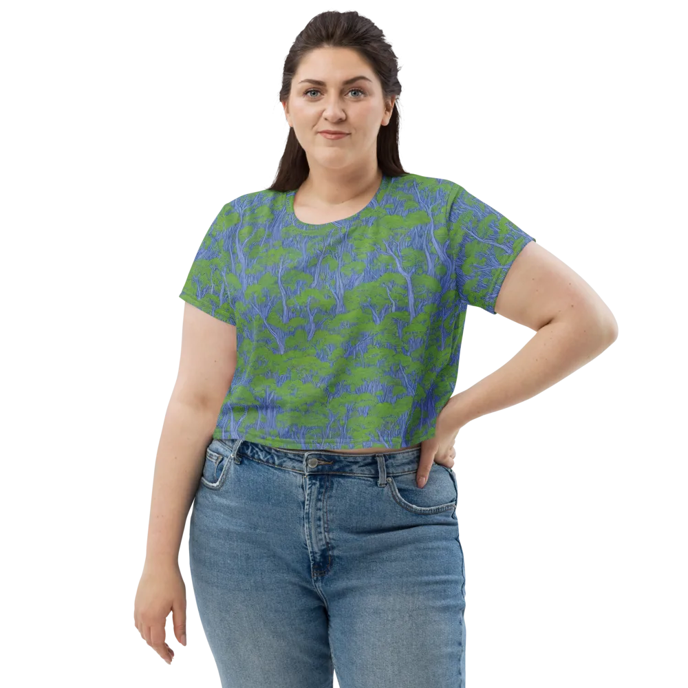 Bluegum Canopy on Crop Tee — Front