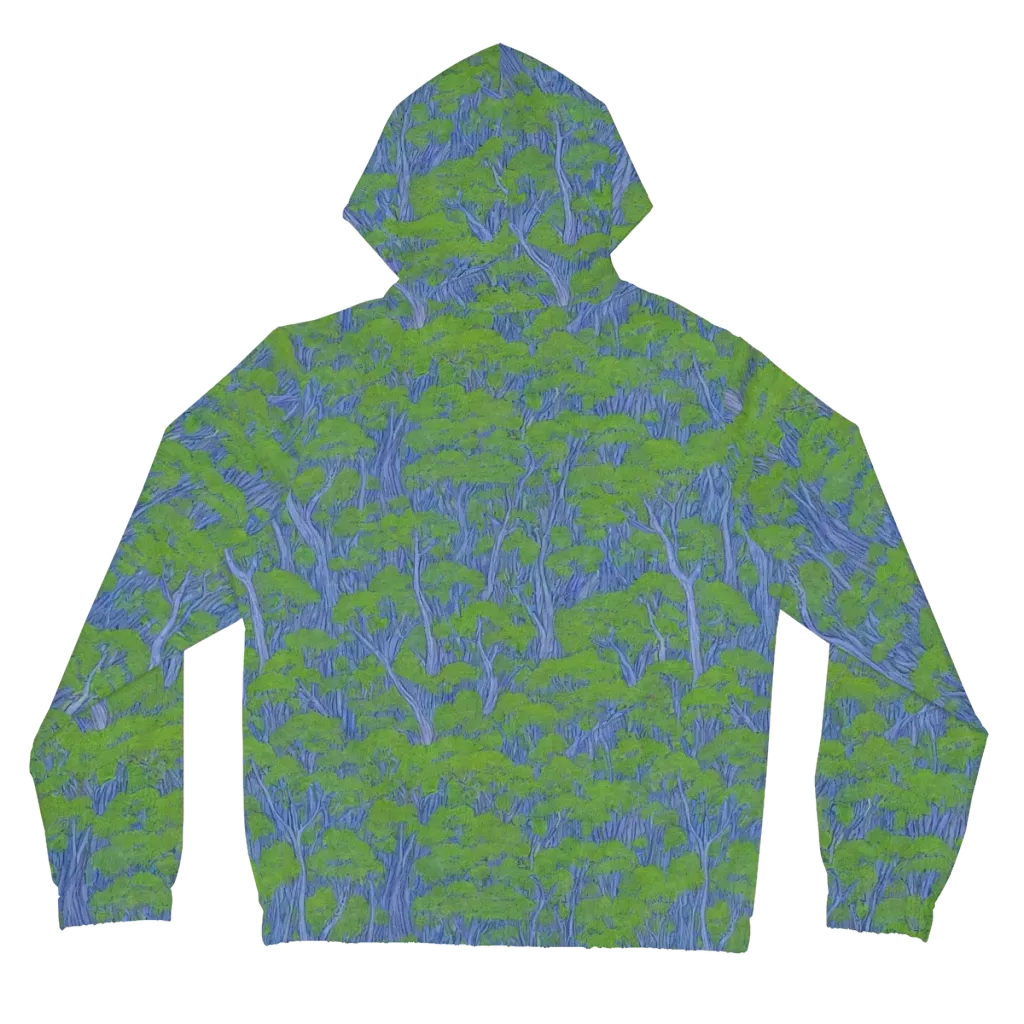 Bluegum Canopy on Women's Full-Zip Hoodie — Back