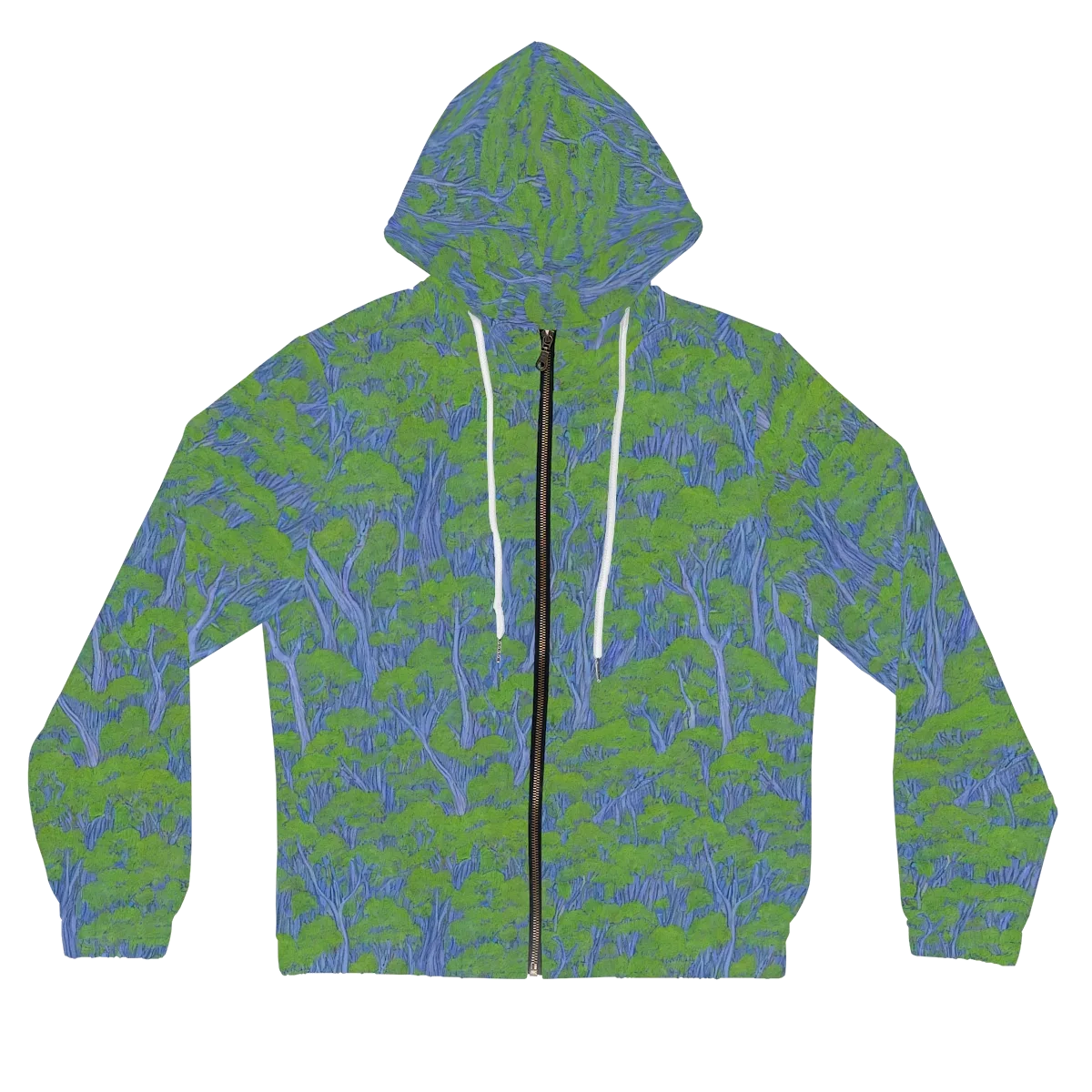 Bluegum Canopy on Women's Full-Zip Hoodie — Front