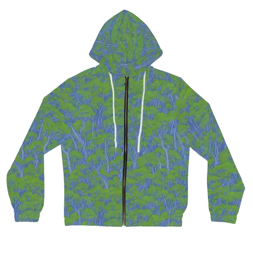 Bluegum Canopy on a Women's Full-Zip Hoodie