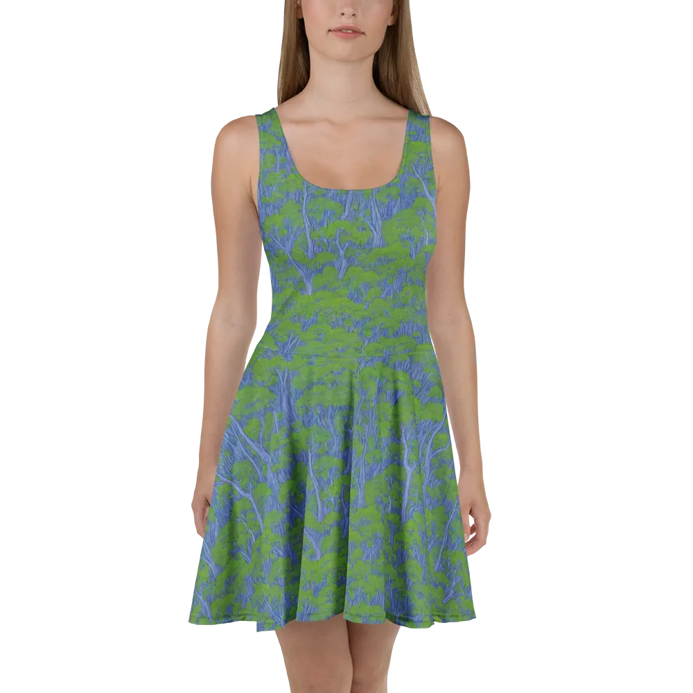 Bluegum Canopy on Skater Dress — Front
