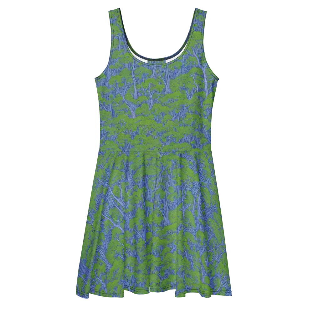 Bluegum Canopy on Skater Dress — Front