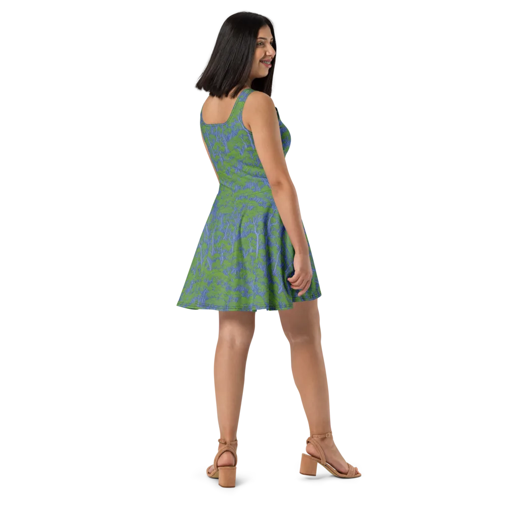 Bluegum Canopy on Skater Dress — Right