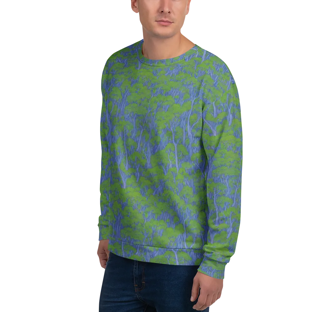 Bluegum Canopy on Sweatshirt — Left Front