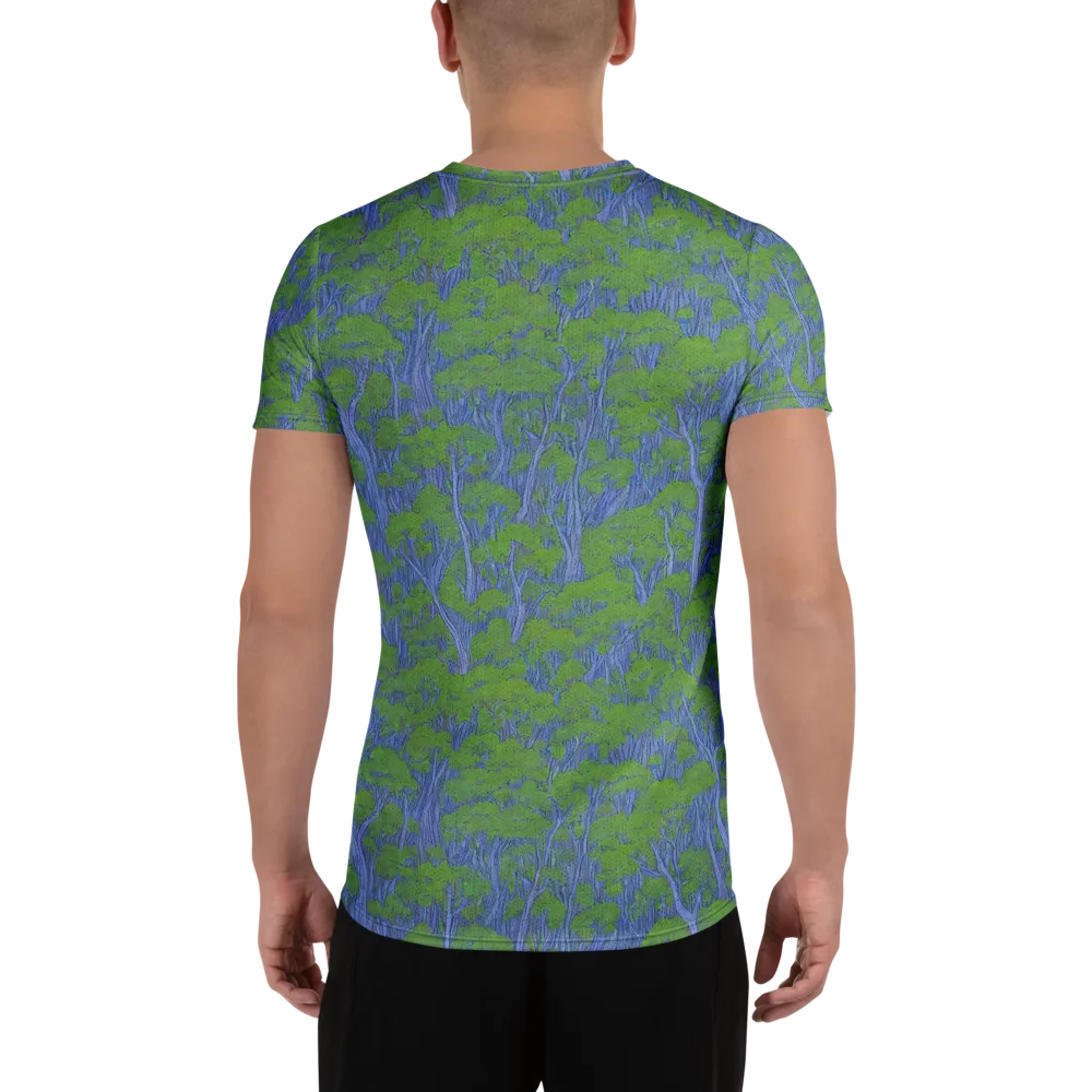 Bluegum Canopy on Men's Athletic T-Shirt — Back