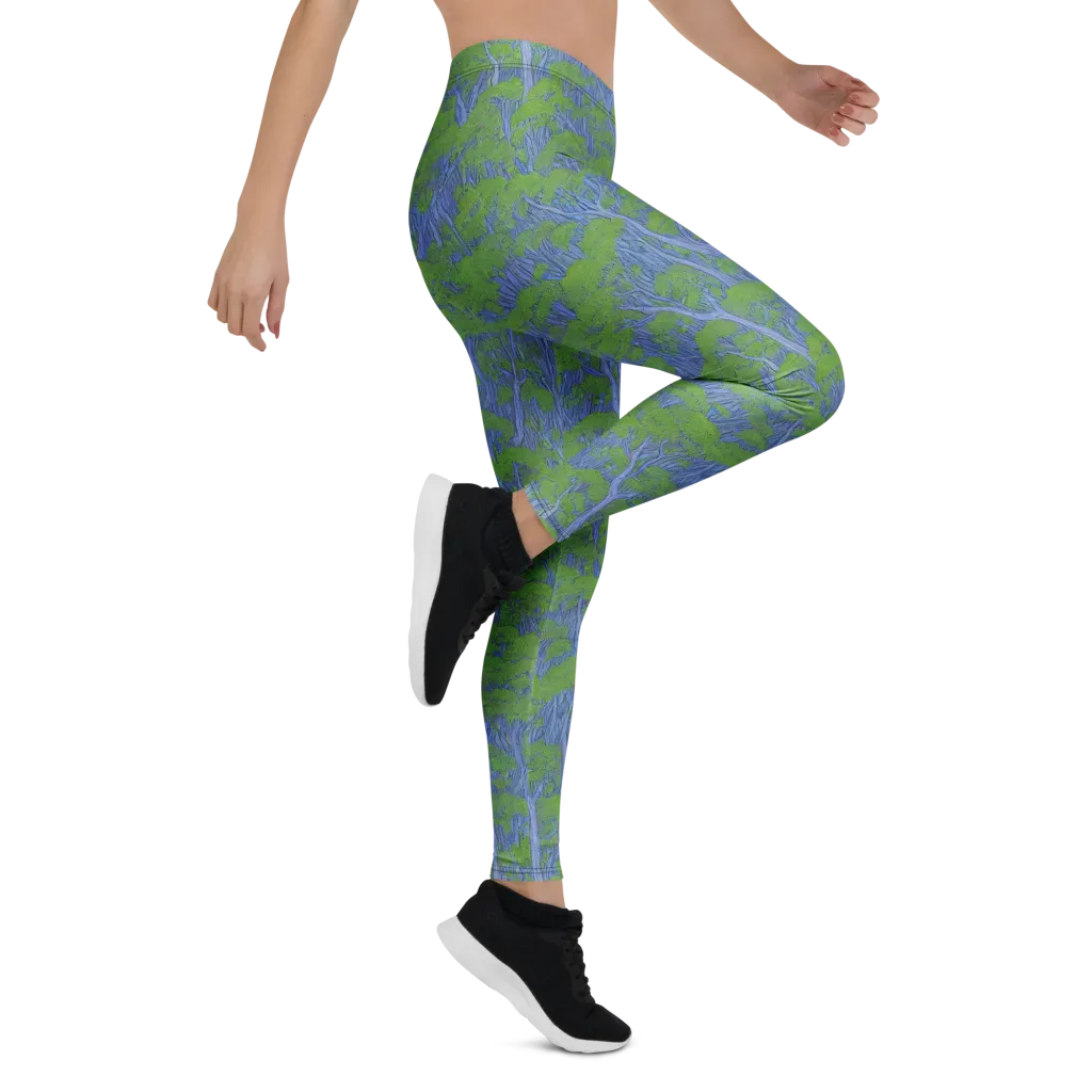 Bluegum Canopy on Leggings — Right