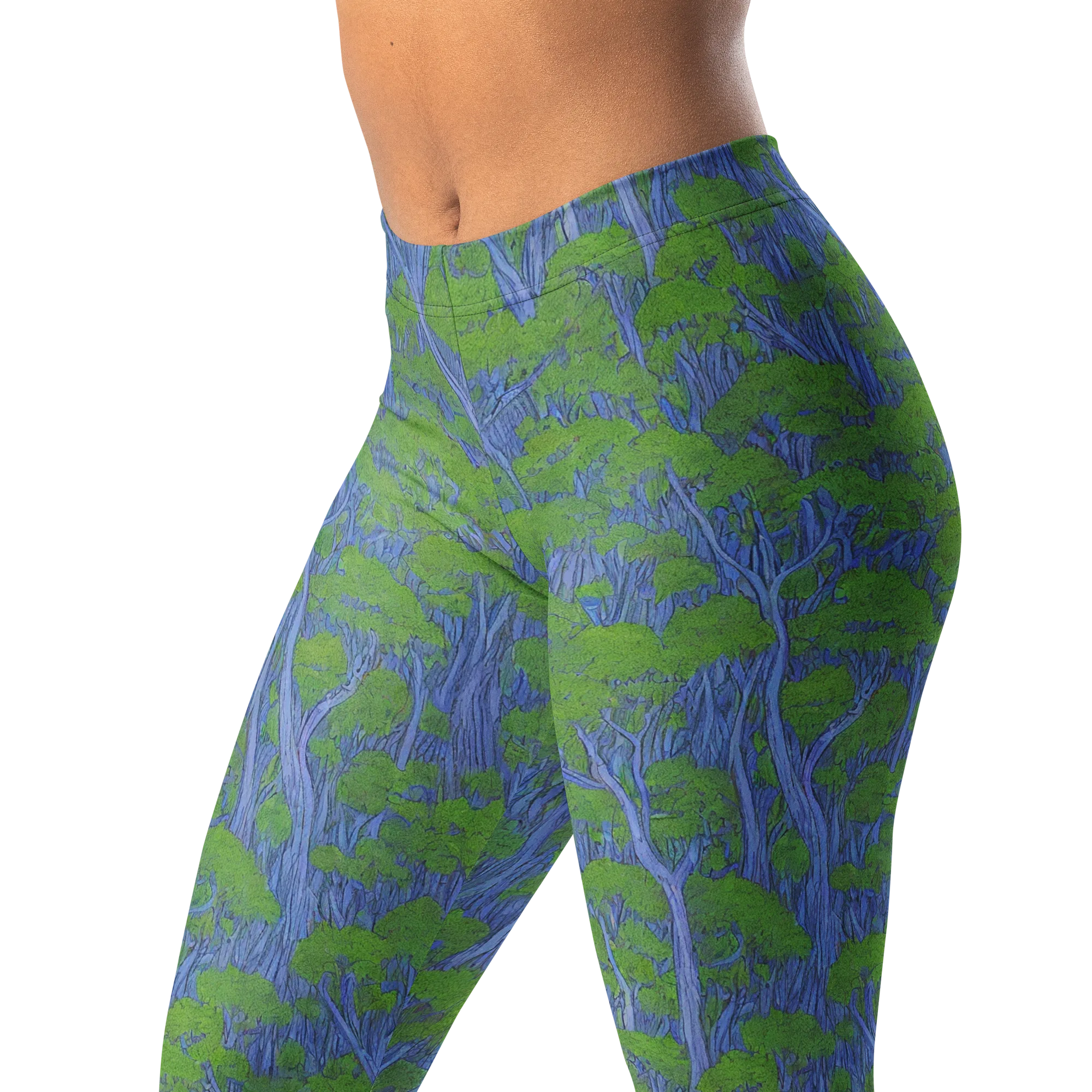 Bluegum Canopy on Leggings — Left Front