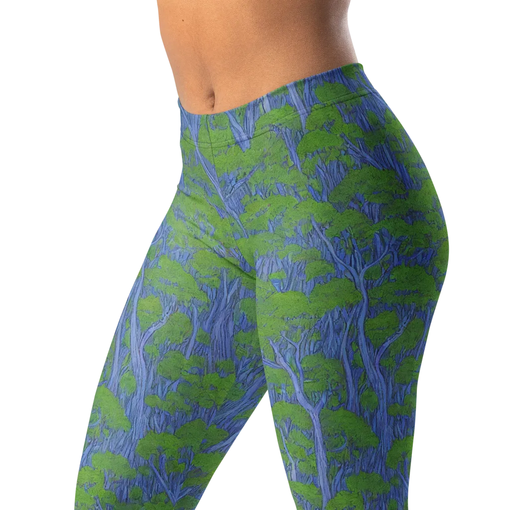 Bluegum Canopy on Leggings — Left Front