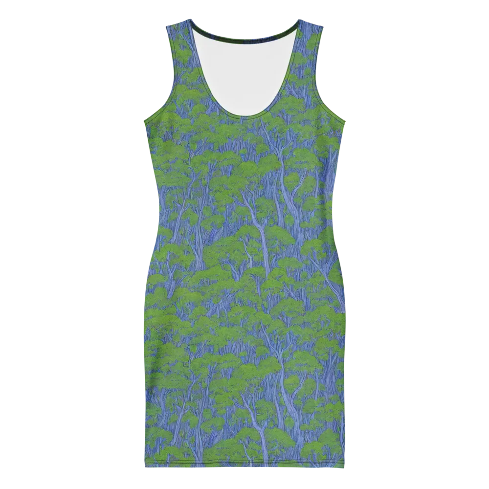 Bluegum Canopy on Bodycon Dress — Front