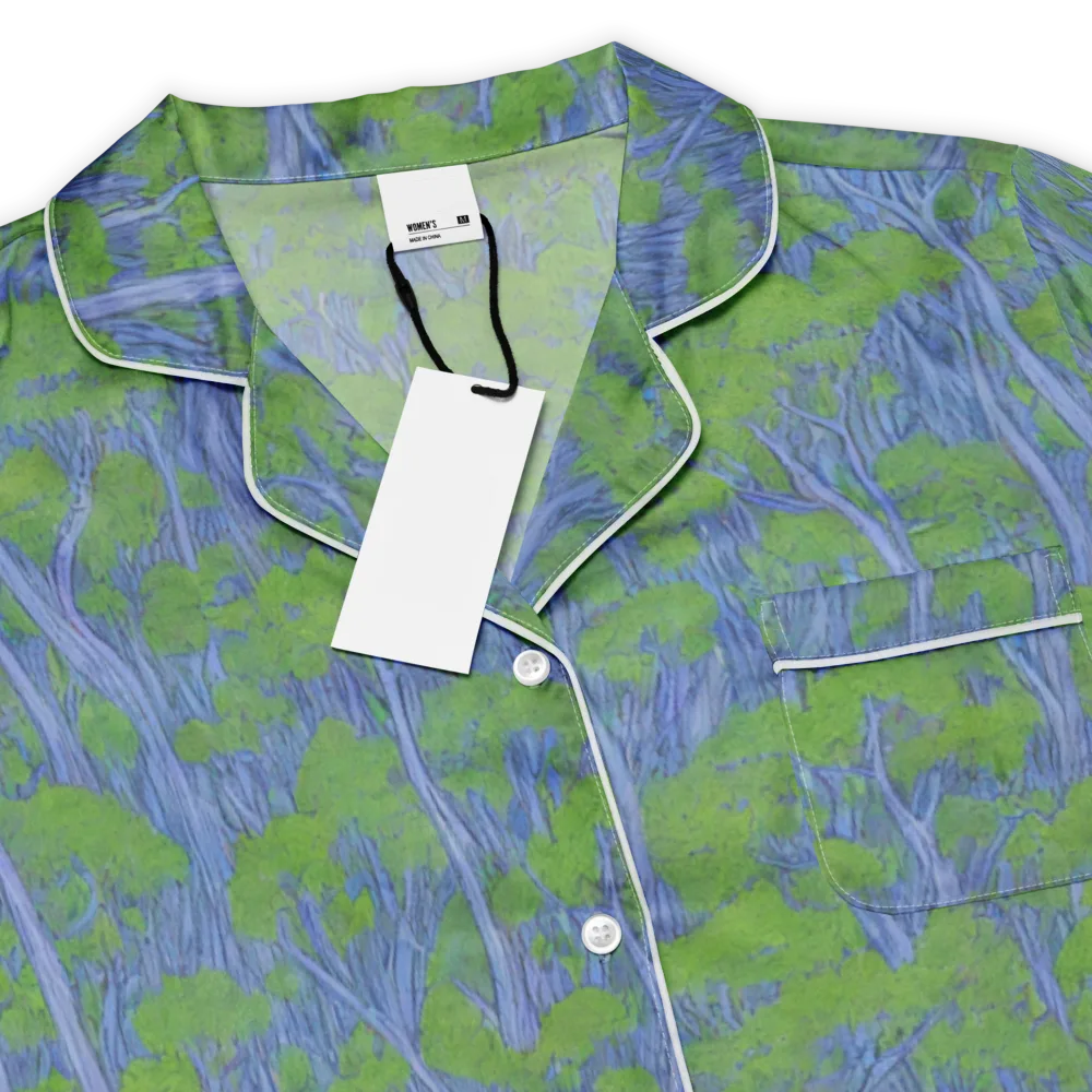 Bluegum Canopy on Women's Short Sleeve Pajama Top — Product details