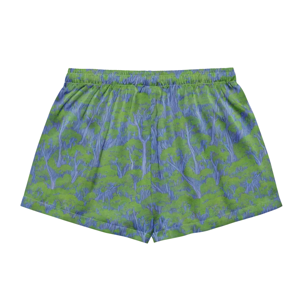 Bluegum Canopy on Women's Pajama Shorts — Back