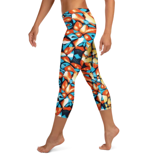 Flamegarden on a Capri Leggings