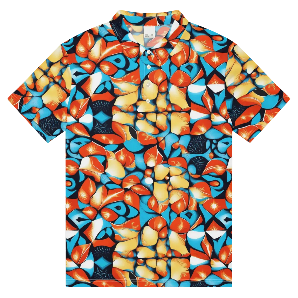 Flamegarden on Men's Slim Fit Polo Shirt — Front