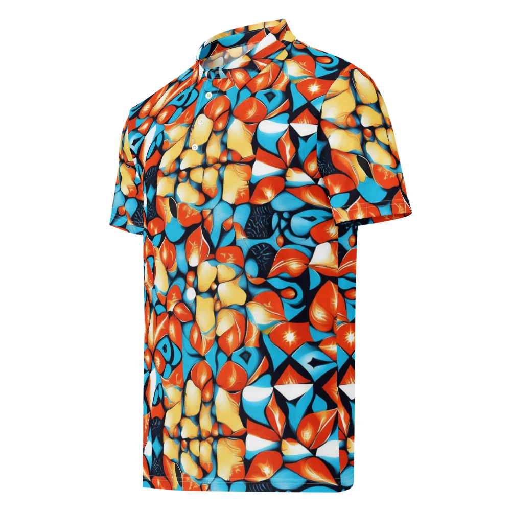 Flamegarden on Men's Slim Fit Polo Shirt — Left Front