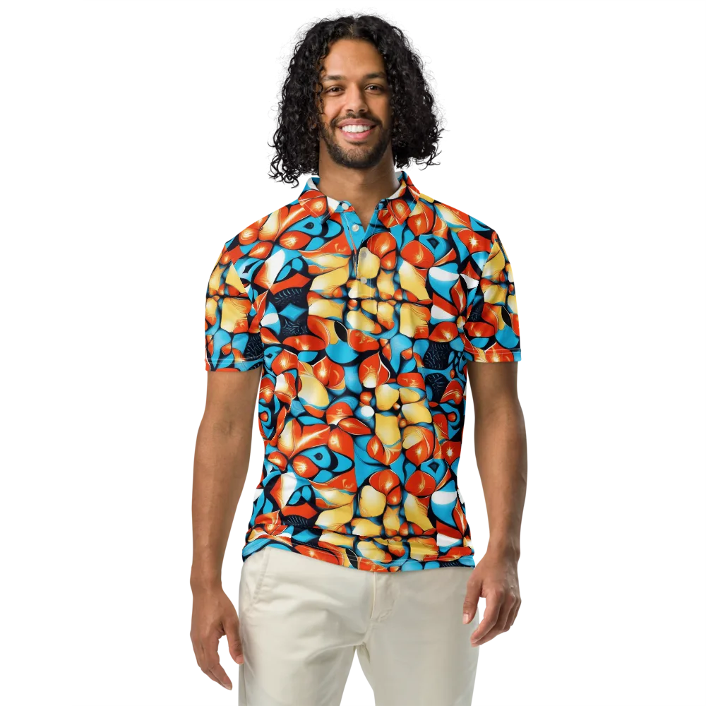 Flamegarden on Men's Slim Fit Polo Shirt — Front