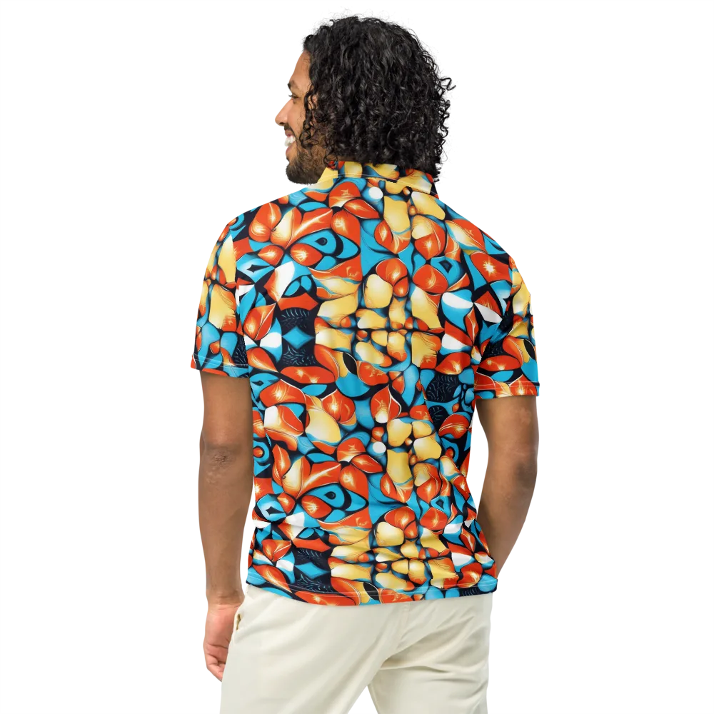 Flamegarden on Men's Slim Fit Polo Shirt — Back