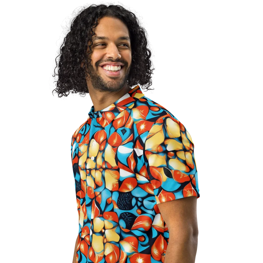 Flamegarden on Men's Slim Fit Polo Shirt — Left Front